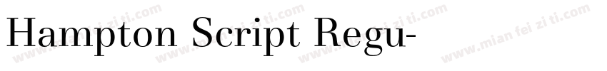 Hampton Script Regu字体转换